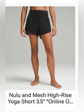 Lululemon Nulu and Mesh High Rise Shorts